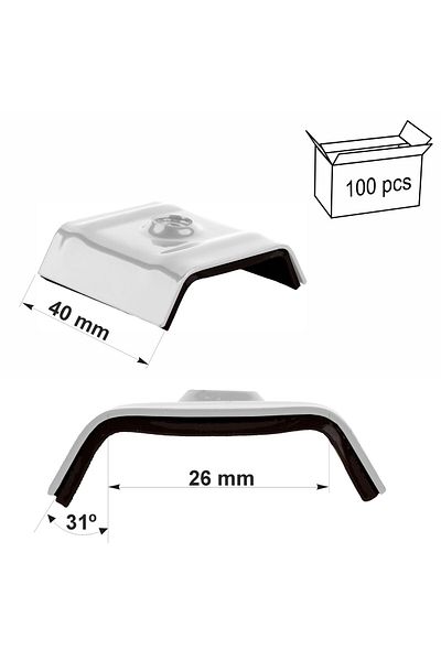 Inna marka Kaloty 26mm RAL 9010