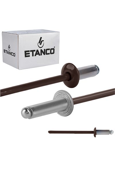 Inna marka Nity otwarte aluminiowe 3,2x8mm RAL8017