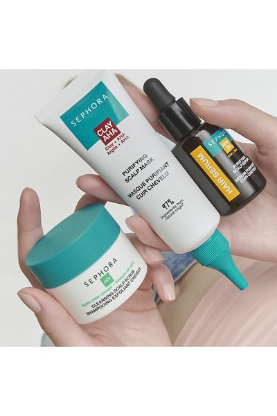 SEPHORA COLLECTION Purify & Detox Hair Care Set – Scalp Scrub, Serum & Mask Trio for Detox & Shine
