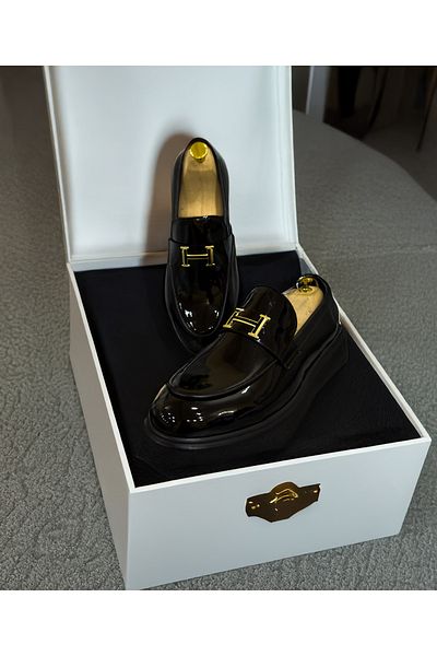 EXCLUSIVE STYLE Black eco-leather loafers - ASLAN