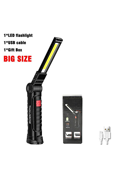 XIWANGFIRE Big White Light Portable Fold LED Flashlight Strong Magnet COB Wor...