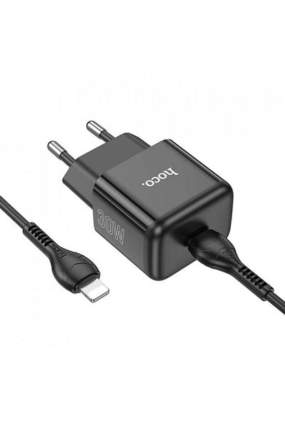 Hoco Încărcător Type-C PD30W + Cablu Lightning - Glory (N32) - Negru