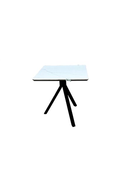 homejoyz Square Dining Table with Tripod Base - white - 75x70 cm
