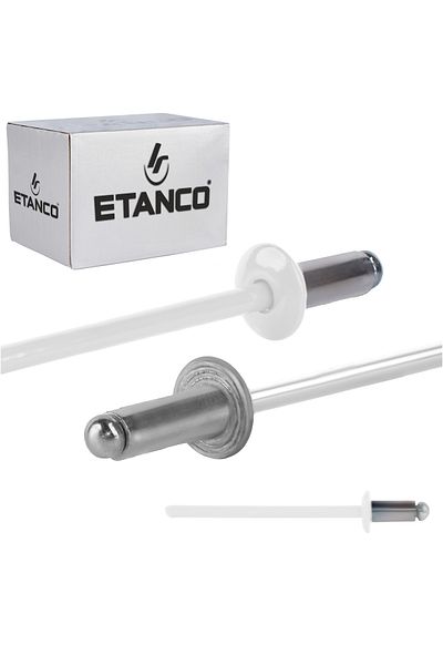 Inna marka Nity otwarte aluminiowe 3,2x6mm RAL9010