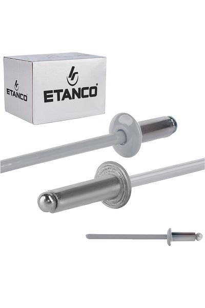 Inna marka Nity otwarte aluminiowe 3,2x8mm RAL9006