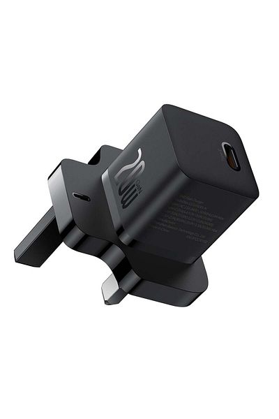 Baseus Type-C charger with UK Plug, Quick Charge 20W - (P10110907113-00) - Black
