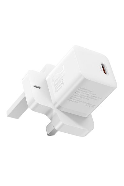 Baseus Type-C charger with UK Plug, Quick Charge 20W - (P10110907213-00) - White