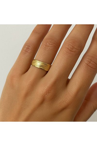 BY YASİN TOPÇU Crystal Cage Steel Ring (18 Sizes)