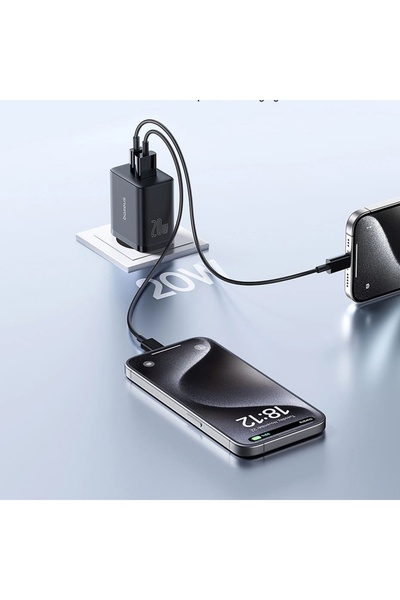 Baseus USB charger, Type-C, Fast Charge 20W - (P10111403213-00) - Moon White