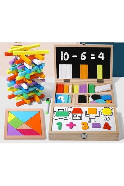 OEM Joc educativ, kit de calcul, forme geometrice, tablă cu cretă și tablă magnetică
