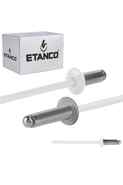 Inna marka Nity otwarte aluminiowe 3,2x8mm RAL9010