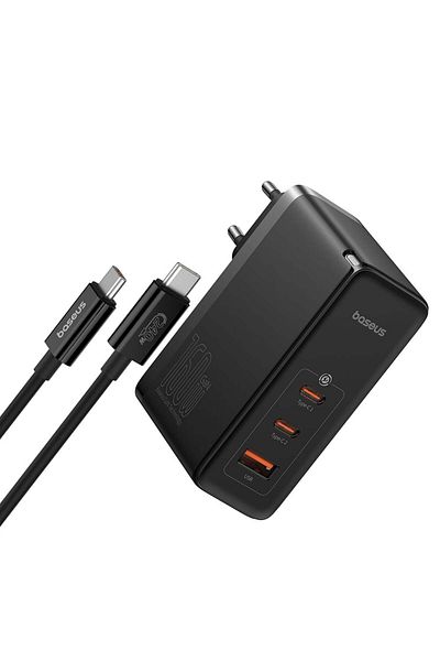 Baseus EU 3in1 Charger, 160W, Type-C Cable - GaN5 Pro Digital (P10110825113-00) - Black