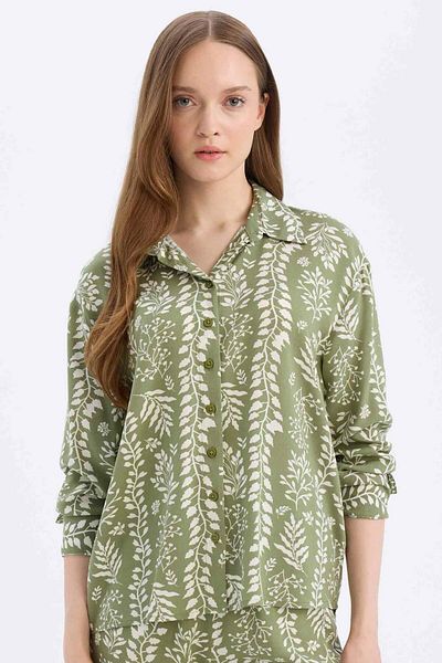 DeFacto Regular Fit Patterned Long Sleeve Shirt D8841Ax25Sp