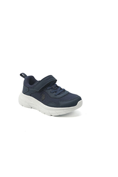 U.S. Polo Assn. Kids' Blue Velcro Strap Sneakers – Easy-On, Day Fun for Little Explorers!