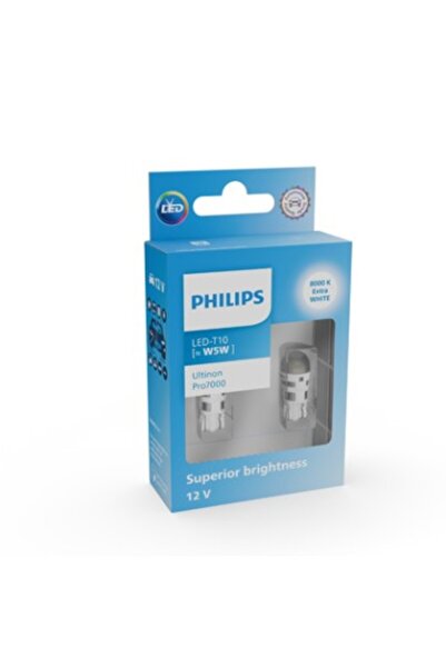 Philips Set de 2 LED-uri auto albe W5W Ultinon Pro7000 SL semnalizatoare