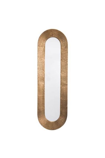 LUXXO Oval Decorative Mirror Matera, Metal Frame, 120x41cm