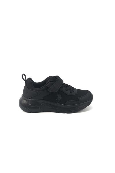 U.S. Polo Assn. Kids' Black Velcro Strap Sneakers – Easy-On, Day Fun for Little Explorers!