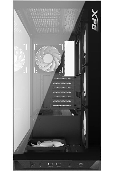 XPG Invader X Mid-Tower Gaming ATX PC Case with Panoramic View, Tempered Glass Panels, and RGB Light