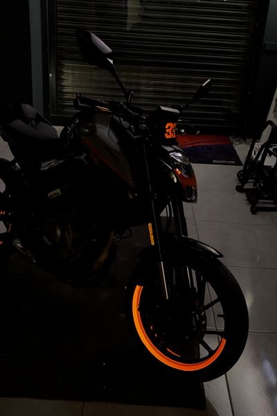 Banxtre For Motorcycle 17 Inch Compatible with All Rims Reflector Orange Half Rim Set (Piece of 4)