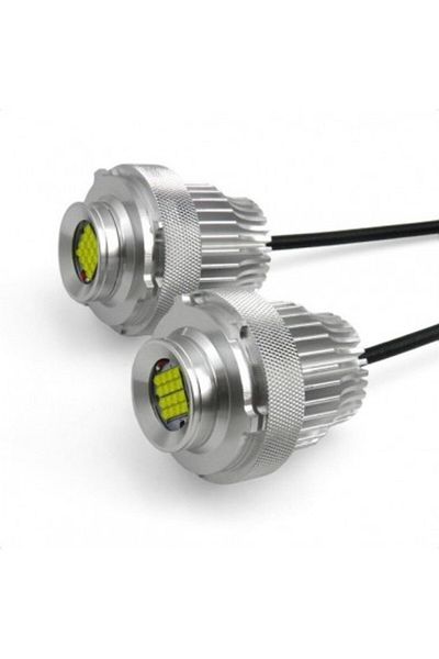 Xenon Bright Faruri LED Angel Eyes pentru BMW E60 LCI 80W Can Bus 2007 fără xenon din fabrică