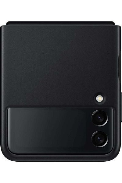 Samsung Leather Cover for Galaxy Z Flip3, EF-VF711LBEGWW, Black