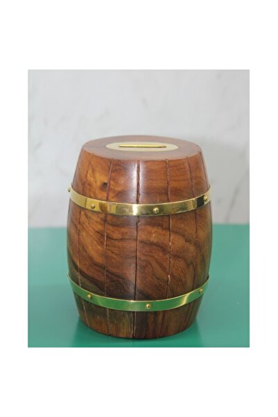 ForWhat Štedna kasica u obliku detaljne bačve od mesinga za kancelariju, dom,...