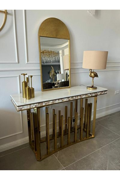LUXXO Decorative Arch Mirror Mirage with Metal Frame, 100x51cm