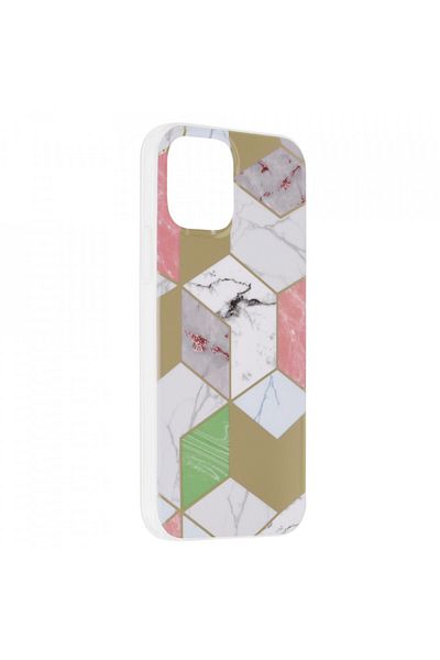 Techsuit Case for iPhone 12 / iPhone 12 Pro - Marble Series - Purple Hex