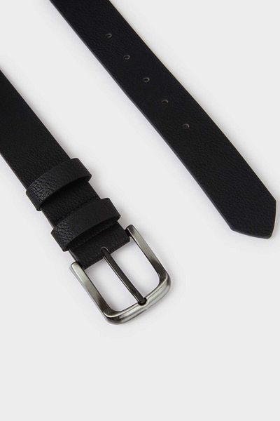 DeFacto Men's Rectangular Buckle Faux Leather Casual Belt F6807Axns