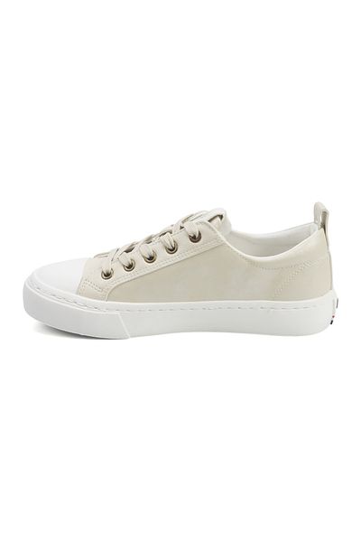 U.S. Polo Assn. Women's Beige Low-Top Sneakers - Lightweight with White Sole, Comfortable Casual Shoes