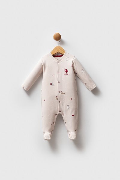 U.S. Polo Assn. Licensed Baby Boy Booties Jumpsuit