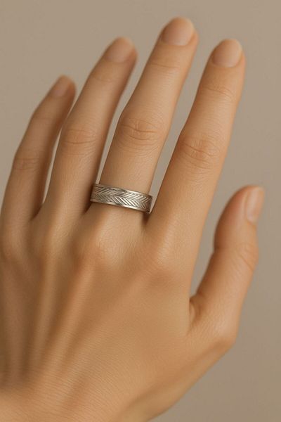 BY YASİN TOPÇU Free Wind Steel Ring (Size 16)