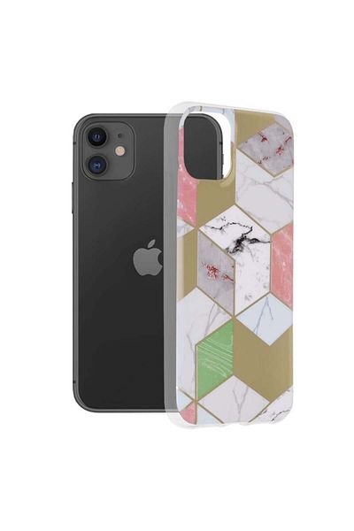 Techsuit IPhone 11 Case - Marble Series - Purple Hex