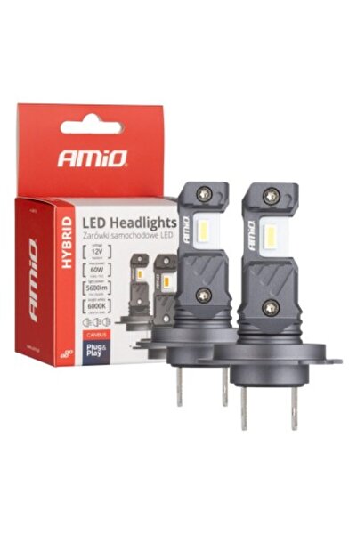 AMIO Set de 2 LED-uri auto H7, H18 Canbus, 60W, 5600 Lm, 6000k, 12V