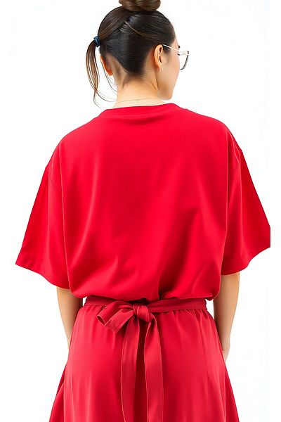 ELFAMİ Unisex Classical Printed Oversize T-shirt