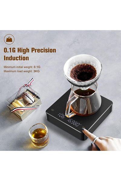 Lumely Kitchen Electronic Digital Scale With Timer and USB Type C charging cable, High Precision, for Home