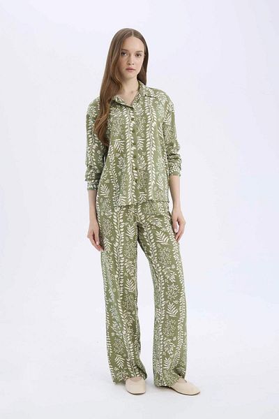 DeFacto Regular Fit Patterned Long Sleeve Shirt D8841Ax25Sp