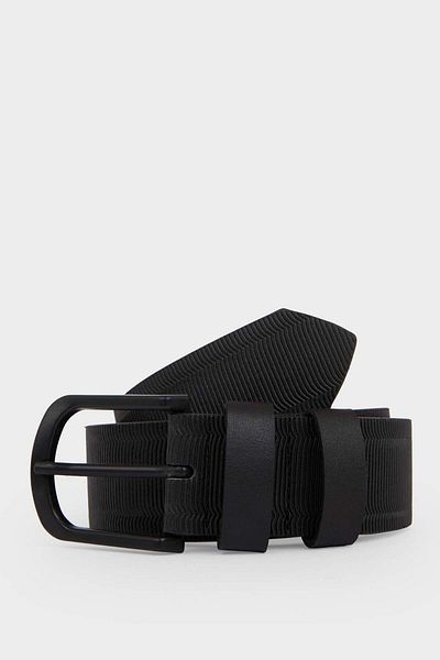 DeFacto Men's Rectangular Buckle Faux Leather Casual Belt F6808Axns