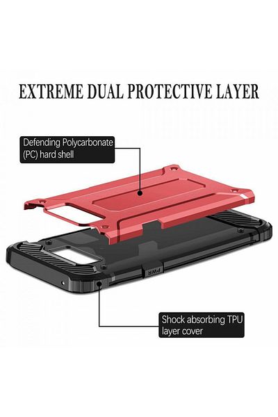 Techsuit Case for Samsung Galaxy S6 G920 - Hybrid Armor - Black