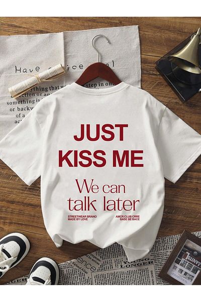 Vordevia Μπλουζάκι με στάμπα Just Kiss Me