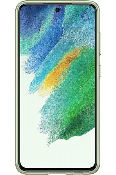 Samsung Galaxy S21 FE; Clear Strap Cover; Olive Green