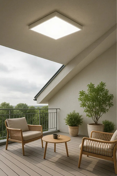 luxshome Tavana Sıfır Kare Led Panel Lamba Glop Aplik Armatür Avize Gün Işığı Renk Koridor Balkon Hol 20x20