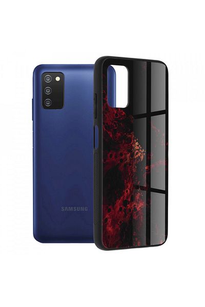 Techsuit Case for Samsung Galaxy A03s - Glaze Series - Red Nebula