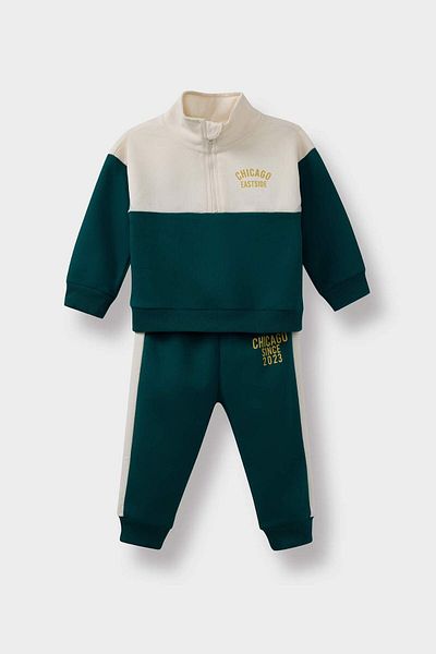 DeFacto Baby Boy 2 Piece Set Printed Zippered Sweatshirt Sweatpants F3260A525Au
