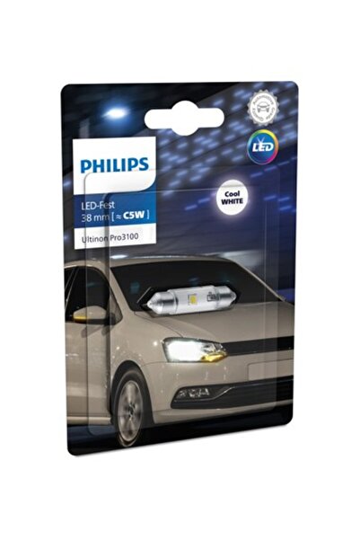 Philips Bec auto cu LED-uri C5w alb, structură Ultinon Pro3100 SL, 38 mm