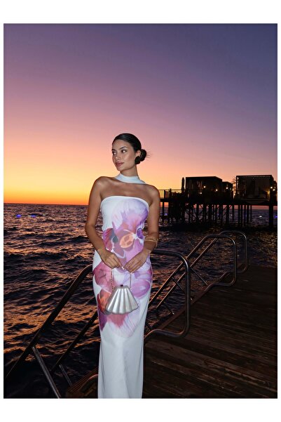 ESRAHELVACI Φόρεμα EH Collection με στάμπα ορχιδέας