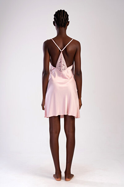 nisaNCa Boxed and Dowry Silk Textured Luxury Satin Nightdress – Adjustable Strap, Lace Detail,