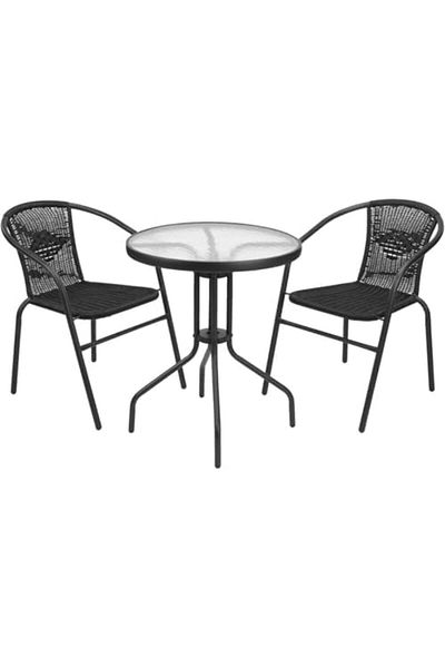 Türkiye Garden Dining Set 3 Piece (2 Chair and 1 Table) Outdoor Furniture Patio Dining Table and Chair Balco