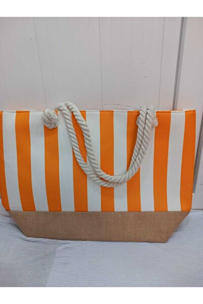 3nbe Beach Bag Zippered Straw Handle
