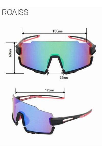 ROAISS Men's and Women's Polarized Sports Sunglasses UV400 with Semi Frame Made of TR90 Suitable